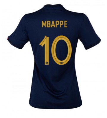 Francja Kylian Mbappe #10 Koszulka Podstawowych Kobiety MŚ 2022 Krótki Rękaw